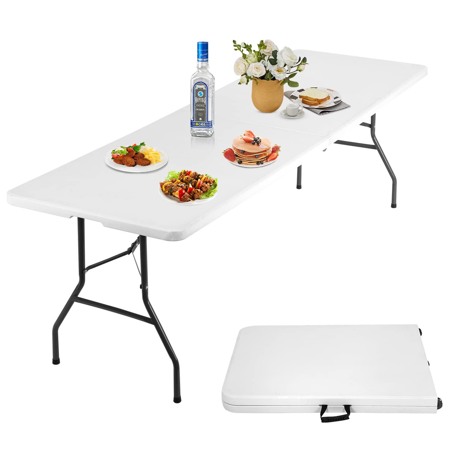 Amazon.com: Pazidom 8FT Folding Table, Heavy Duty Foldable